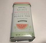 Trader Joe's New Summer Mint Watermelon Flavored Black Tea Tin 20 Sachets