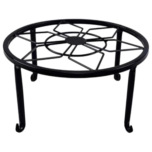 iplusmile Soporte para Plantas Metálico Pequeño de 28 CM, Soporte para Macetas de Hierro Negro, Adecuado para Decoración en Salón, Terraza y Exterior