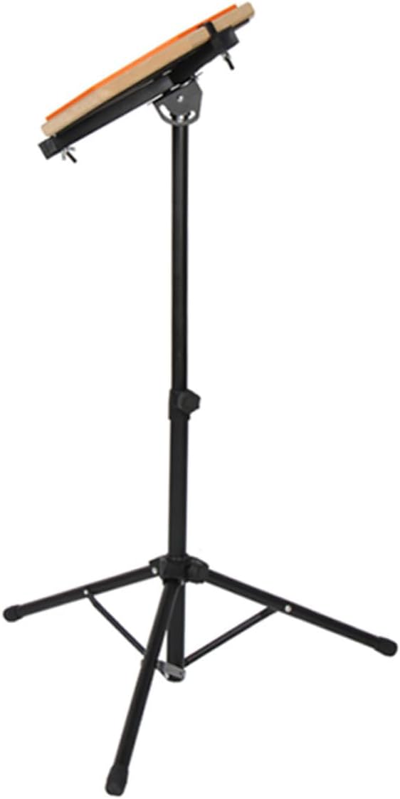 Adjustable Dumb Drum Stand Practice Pad Rack Holder for Beginners Height Snare Drum Bracket with Iron and Abs Construction Stable Storage