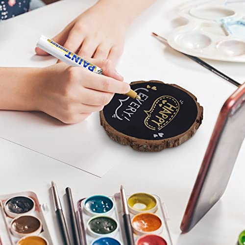 10Pcs Wood Slices 4-4.7 Inch Unfinished Natural With Tree Barks Diameter Large Circle Rustic Wedding Centerpiece Disc Coasters Christmas Ornaments Diy Woodland Projects Table Chargers Wedding #TOP6