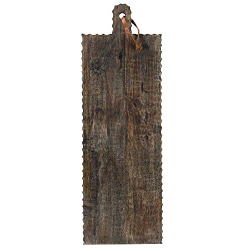 Tabla de Cortar Rectangular Extra Grande de Madera Negra Tallada a Mano para Cocina y Servir miniatura 1