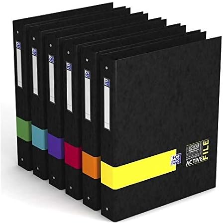 Classeur A4 Dos 40 Mm 4 Anneaux OXFORD - Couverture Bicolore Recycplus, Fabriqué En France - 8