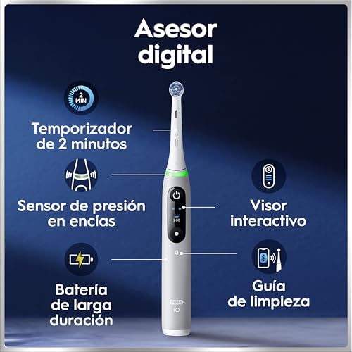 Oral-B iO 6 cepillo de dientes eléctrico sensor de presión y mango recargable gris 5