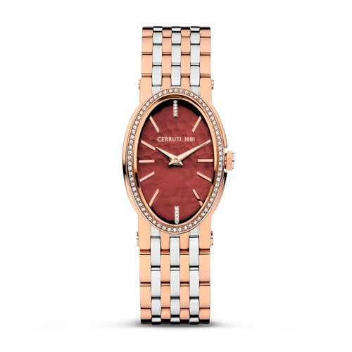 Cerruti 1881 Norcia Montre pour femme 28 mm, Bleu/or rose, Bracelet