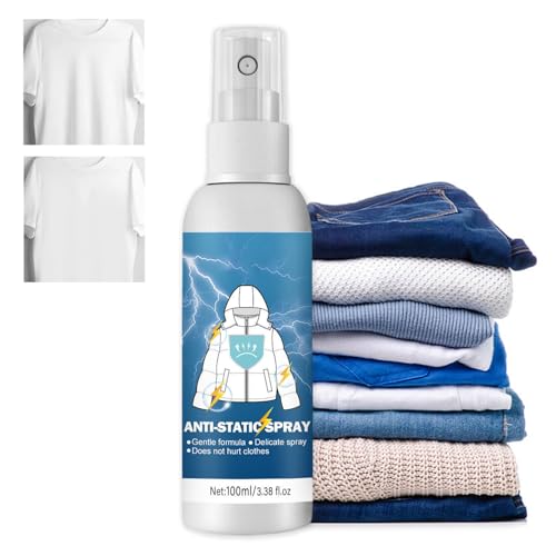 Antistatik Spray, 100ml Spray Antistatisch,Antistatik Spray Kleidung,für Kleidung,Textilien,Möbel,Reduziert Statische Aufladung