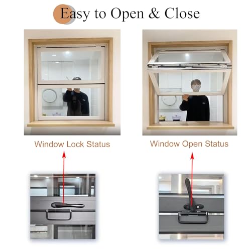 Ventana de concesión con marco de aluminio empotrado y apertura corrediza fluida 4