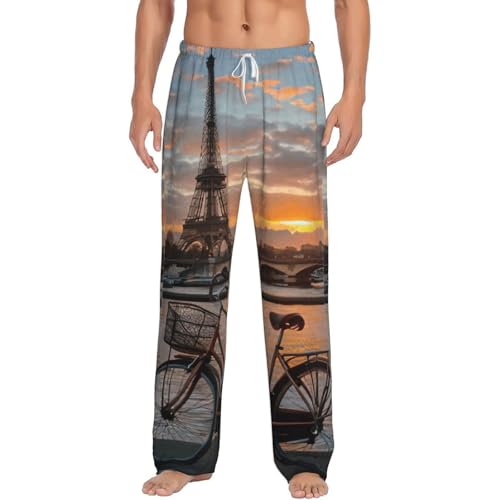 Pantalon de pyjama homme tour Eiffel idéal pour des soirées cocooning et des nuits de détente