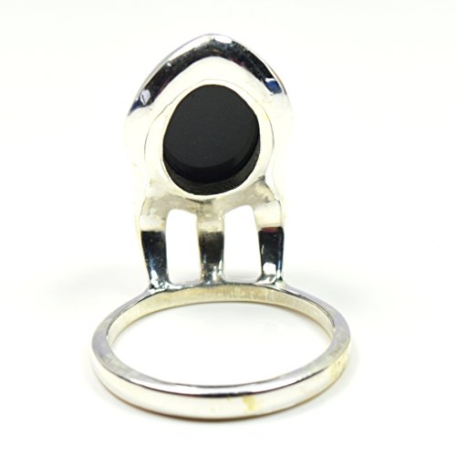 Bague en argent et onyx véritable, le cadeau idéal et élégant pour marquer un moment unique