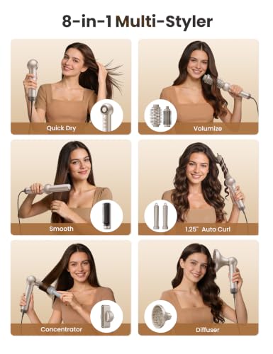 8 in 1 Hot Air Styler Hair Dryer Brush Set DROPS TO (MORE OPTIONS AVAILABLE) - image 3