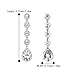 BriLove Women's Elegant Wedding Bridal Crystal Beaded Teardrop Chandelier Emerald Cut Infinity Figure 8 Dangle Earrings