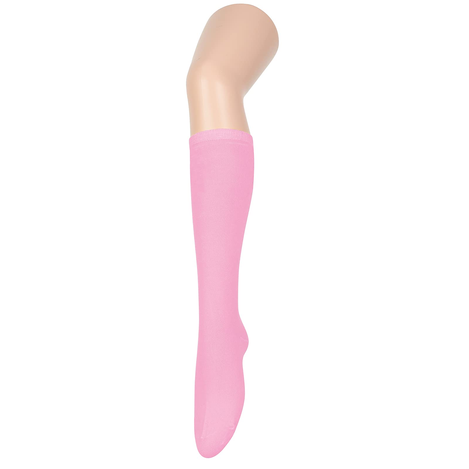 Calcetines altos hasta la rodilla para mujer, calcetines largos atléticos delgados de muslo alto, calcetines deportivos al aire libre, calcetines de tubo casuales, rosado (3 Pack Pink), Talla única
