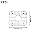 Tighall 2pcs Sink Protectors Stainless Steel Sink Bottom Grid for Kitchen 14 x 12 inch, Heavy Duty Kitchen Grid Sinks Bottom Protector Center Drain Hole