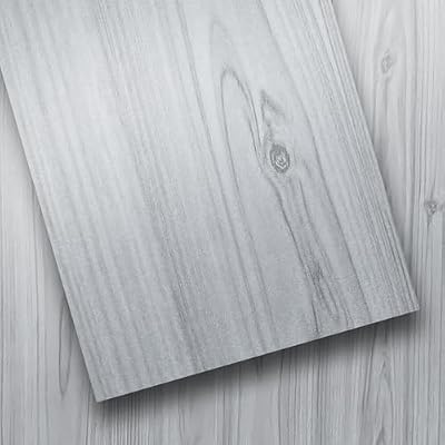 18 Sq. Ft Floor Tiles Peel and Stick Vinyl Floor 36 x 6 inch Luxury Self Adhesive Waterproof Flooring Planks DIY for Kitchen, Living Room, Shops, RV, Wood Look Plank, 12-Pack, Nature Gray