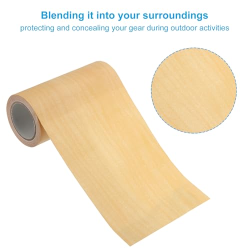 Image of PATIKIL Wood Grain Repair Tape 4 inch x15ft,2 Pcs Self Adhesive Realistic Textured Repair Tape Patch for Floor Door Table Cabinets Desk,Yellow Maple