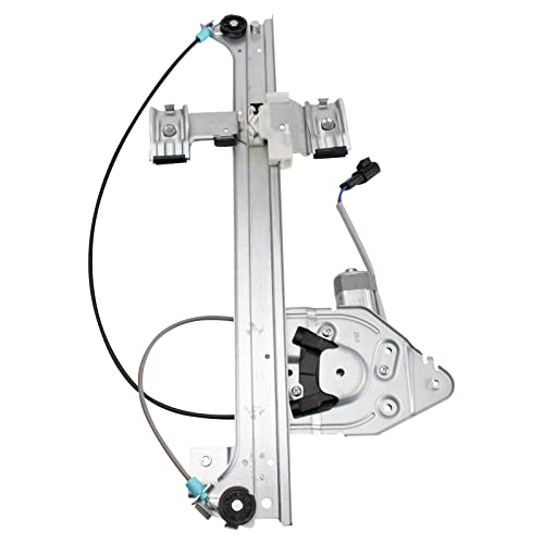 Image of TRQ Rear Driver Side Power Window Motor and Regulator Assembly Power Compatible with 2002-2009 Chevrolet Trailblazer 2002-2009 GMC Envoy 2004-2007 Buick Rainier 2005-2009 Saab 9-7X