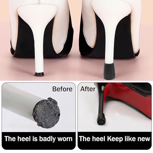 Image of High Heel Replacement Protectors - 4 Pairs Silicone Heels Protection Slip Shoes caps for Weddings, Races, Occasions and Outdoor Events
