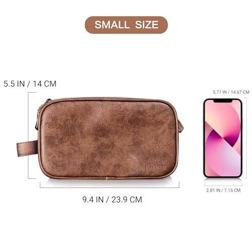 Elviros Men's Toiletry Bag with Large Capacity, Makeup Bag with Waterproof Bag, 24 x 15 x 16 cm