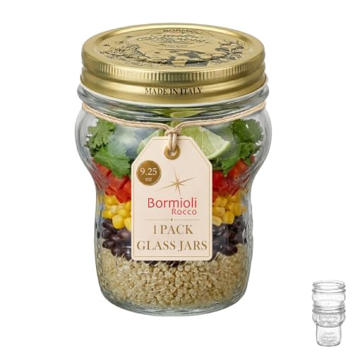 Bormioli Rocco Quattro Stagioni Stacking Jar, 9.25 Oz - Clear/Gold