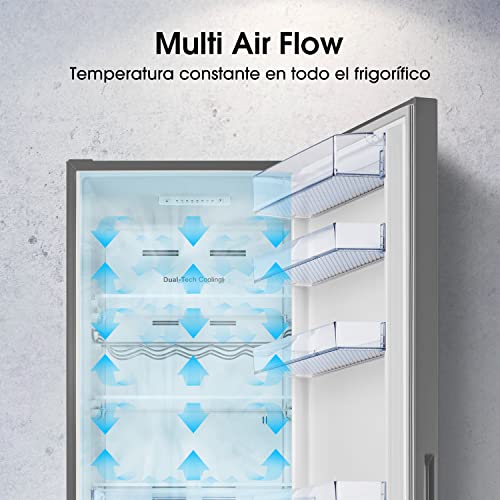 Hisense-RB438N4GX3-Frigorifico-Combi-No-Frost-Capacidad-Neta-334-L-2-Metros-de-Alto-Compresor-Inverter-Cajon-0-Botellero-Cromado-Silencioso-38-dBA-Acabado-Cristal-Blanco