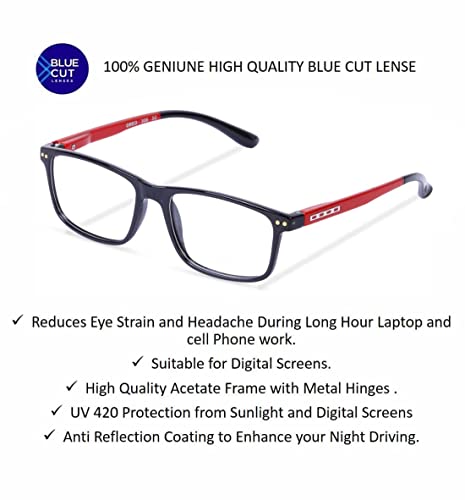 Image of Freddy Unisex Zero & Power Reading Blue Cut Anti Reflection glasses Full Frame Spectacles Glasses For Mobile Laptop Tablet Computer
