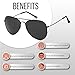 Got Shades Aviator Sunglasses for Men & Women - 100% UV Protection Classic Pilot Aviator for Mens - Sunglasses Pack of 4