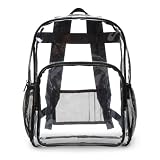 Amazon Basics Transparent Clear School Backpack...