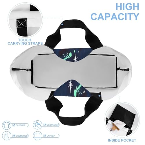 Mother Bear And Her Tote Bag for Women - Reusable Foldable Grocery Shopping Bag, Crossbody Shoulder Handbag4