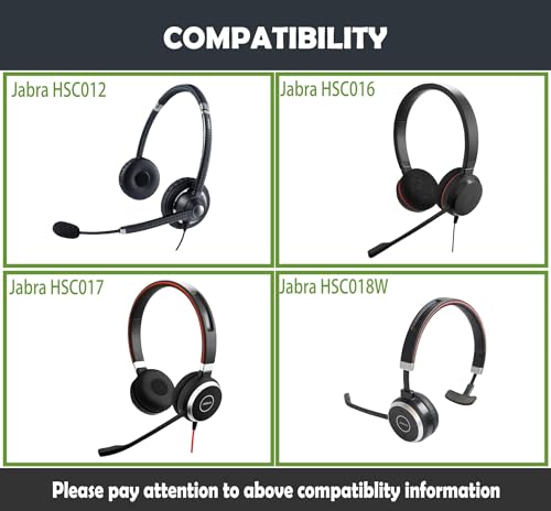 HSC017 Almohadillas Compatibles para Jabra HSC016 HSC017 HSC018W HSC012, Cubiertas de Auriculares con Cuero Proteico (60X60mm) miniatura 2