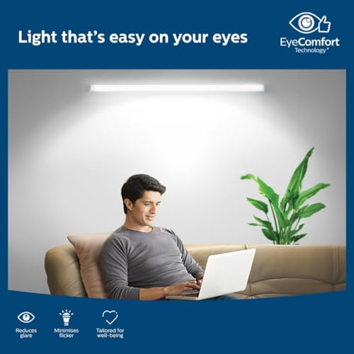 Image of Philips 36-watt LED Batten /Tubelight | Slimline Superbright Compact 4-ft LED Batten for Living Room & Bedroom | Cool Day Light, Pack of 10