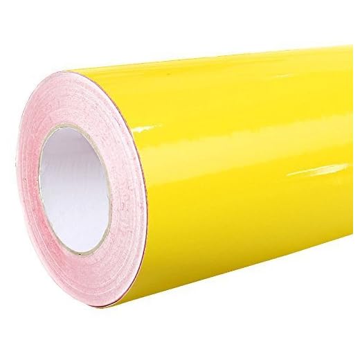 4,75€/m² Rapid Teck® Glanz Folie - 021 Gelb - Klebefolie - 5m x 63cm - Folie selbstklebend - Plotterfolie - auch als Moebelfolie