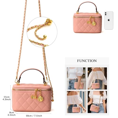 Bolso pequeño acolchado tipo caja para mujer miniatura 4
