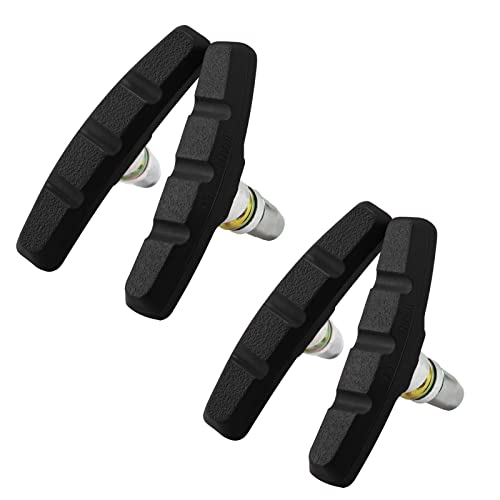 SOMMET 2 Paires V-Brake Patins de Frein 70mm V Bike plaquettes de frein de vélo avec écrous hexagonaux et entretoises Ensemble de blocs de Frein Vélo Set 70 mm VSP70BLACK Cover