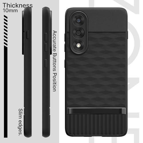 Image of Pikkme Back Cover for OnePlus Nord 5 5G Camera Protection 3D Hexa Cube Design Silicone Protective Bumper Case (Black)