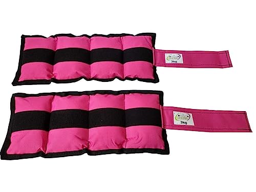 Tornozeleira/Caneleira Peso 3 Kg - Academia - Rosa.