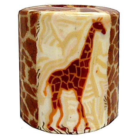 Swazi Candles Giraffe Pillar Fair Trade, Handmade, Reusable.