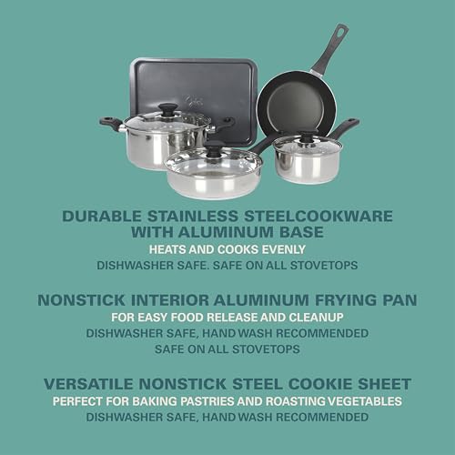Image of Gibson Home 74 Piece Kitchen in a Box Pots and Pans Cookware, Plates and Bowls Dinnerware, Cutlery Knife Block, Flatware Utensils, Tools & Gadgets, Storage, Glasses Set