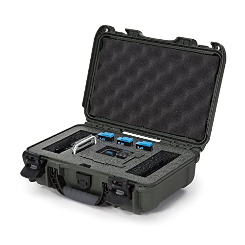 909 Waterproof Hard Case with Foam Insert for GoPro Hero 9 & 10 - Olive () - Nanuk 909-GOPH96