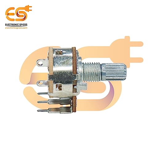 Image of Electronic Spices B10K Split Rotary potentiometer round shaft handle 3 pin