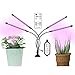 HYDL Lampe de Plante LED 40W, 360° Lampe de Croissance à 4 Têtes 80 LEDs Horticole avec 3H/9H/12H Minuterie & 9 Niveaux de Luminosité, Meilleur pour Plantes Intérieures,Wireless Remote Control