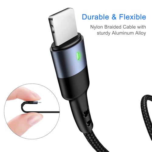 USAMS 2Pack Multi Charging Cable Nylon Braided Short 1FT 4 in 1 USB Charge Cord with Phone Type C Micro USB Connector for Phone/Galaxy and More