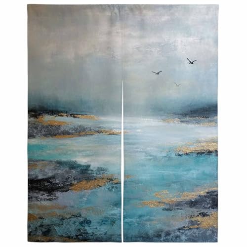 のれん 目隠し 遮光 暖簾 間仕切り 芸術 ペンキ レトロ 鳥 厚手 防寒 防音 断熱 ロング 半間のれん リビング 和風 カーテン プライバシー保護 玄関 キッチ リビング 飲食店 出入り口 室内インテリア 温泉 施設向け バスルーム 階段 脱衣所 北欧