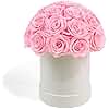 Otuo 27 Preserved Roses in Round Dome Shape, Mother's Day Real Forever Flowers Rose Box, Eternal Rose Gift for Her Women Girlfriend Wife, Flower Gift for Valentines Day Lasting 1-3 Years (Pink)