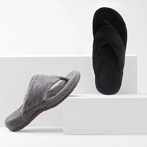 BCSTUDIO Women's Flip Flop Slippers with Arch Support Orthotic Insole Fuzzy Slides Thong Slippers for Women Indoor and Outdoor4