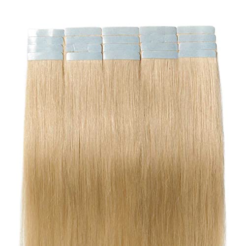 Mega Hair Fita Adesiva Cabelo Humano 50cm Loiro claro