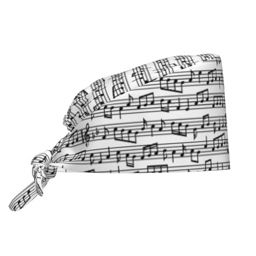 Image of Working Cap Scrub Cap with Sweatband Adjustable Unisex Women Tie Back Hat Nurse Surgical Caps