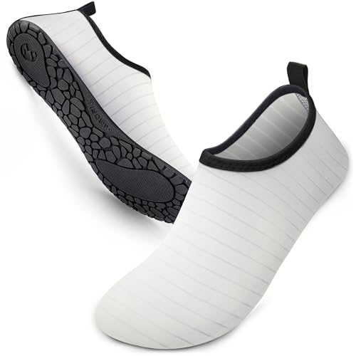 Image of SIMARI Water Shoes for Women Men Swim Aqua Socks Beach Pool Essentials Barefoot Surf River Boat Kayak Sea Yoga Sand Exercise Sport Accessories Breathable Quick-Dry Adult Youth Kid Size SWS001
