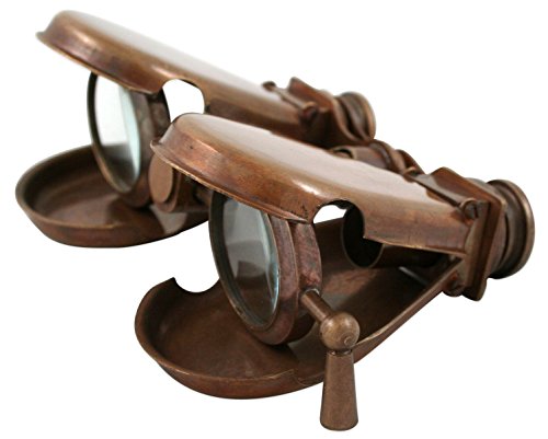 Historical Emporium Articulated Folding Brass Binoculars Bronze