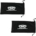 Two Large Black Micro-Fiber Bags Sunglasses Goggles Cell Phone Carrying Pouch Case Sleeve