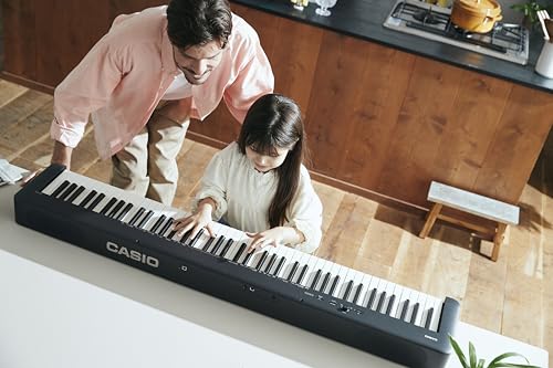 Image of Casio CDP-S160 - 88-Key Weighted Digital Piano with Scaled Hammer Action Keyboard | Duet Mode for Students | Realistic Feel, Slim & Portable | Built-In Tones, Effects, USB-MIDI, Speakers | Black | Duet Mode, 10 Tones Incl. Stereo Grand, 16W Speakers, USB-Midi, Battery, 23.1 Lb