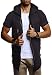 Produktbild Leif Nelson Herren Sommer Jacke mit Kapuze Sweatjacke T-Shirt Slim Fit Basic Baumwolle-Anteil Basic Männer Kapuzenjacke Kapuzenshirt Hoodie-Sweater Kurzarm lang LN8301 Schwarz Large